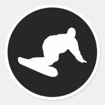 snowboarder downhill icon stickers