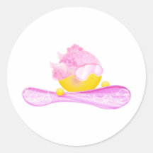Snowboarding Sybille 2 Round Stickers