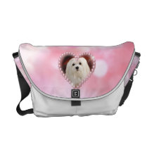 Snowdrop the Maltese Messenger Bag/Purse