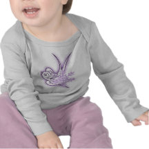 Snowflake & Birdie Christmas Design - Purple Tees