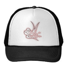 Snowflake & Birdie Christmas Design - Red Hats