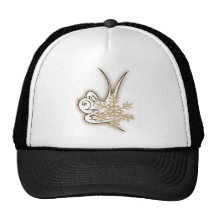 Snowflake & Birdie Christmas Design - Sepia Hats