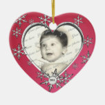 Snowflake Charm Frame Ornaments