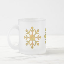 Snowflake Frosted Glass Mug
