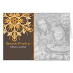 Snowflake Holiday Template Greeting Card