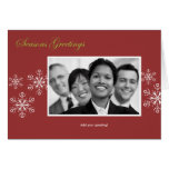 Snowflake Holiday Template Greeting Cards