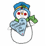 snowflake like home snowman photo cutout