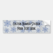 Snowflake Paper 1 - Original Blue & White Bumper Sticker
