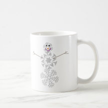 Snowflake Snowman Coffee Cup Coffee Mug