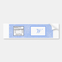 Snowflake Wedding Water Bottle Label Bumper Stickers