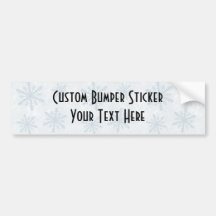 Snowflakes 1 - Blue - Bumper Sticker