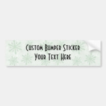 Snowflakes 1 Green - Bumper Sticker