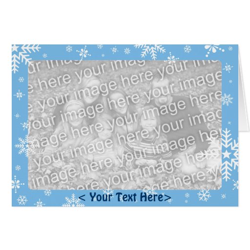 Snowflakes Template Greeting Cards