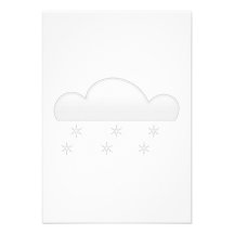 Snowflakes with Cloud Personalized Announcement