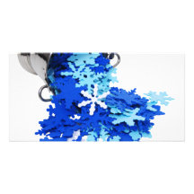 SnowFlakesPourIceBucket062109 Photo Greeting Card