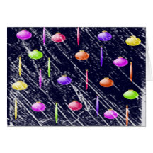 Snowing Ornaments Card