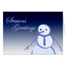 snowman. all blue. cards