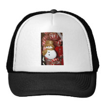 Snowman and Peppermints Trucker Hats