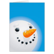 snowman face note card