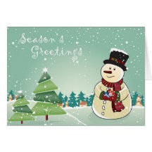 Snowman Greeting Card