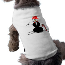 Snowman in Top Hat Pet Shirt