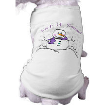 Snowman Let it Snow Pet T-shirt