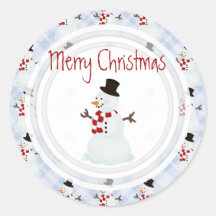 Snowman: Merry Christmas Stickers