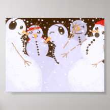 Snowman Party Poster