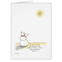 Snowman Praises Greeting Cards