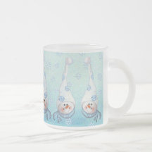 SNOWMAN, SCARF & SNOW HAT by SHARON SHARPE Coffee Mugs