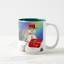 Snowmans Christmas Present Mug
