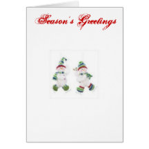 Snowman's Season's Greetings Card