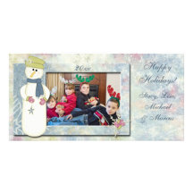 Snowman's Wonderland Personalized Photo Card