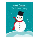 SNOWMEN AND SNOWFLAKES POST CARD