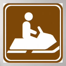 Snowmobiling Trail Highway Sign Posters