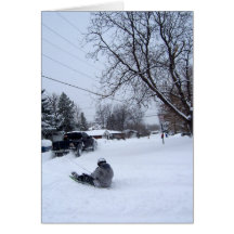 snowtubing. winter fun. greeting cards