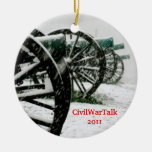Snowy Artillery at Antietam Ornament