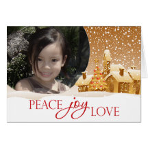 Snowy Brown House Greeting Cards