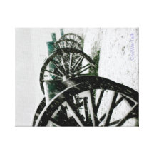 Snowy Cannons at Antietam Canvass Canvas Prints
