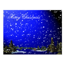 Snowy Night Post Cards