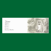 Snowy owl Profile Card business cards