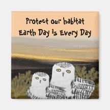 Snowy Owls Habitat Magnet
