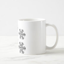 snowy snowflakes coffee mug