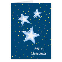 Snowy Stars - Christmas Card
