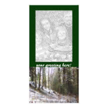 Snowy Sunlit Forest Glade Photo Card Template