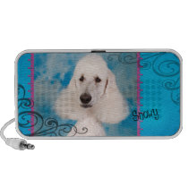 Snowy the Standard Poodle Portable Speaker speakers