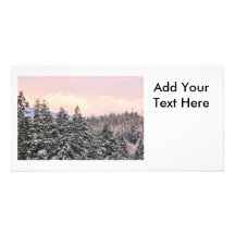 Snowy Trees Landscape Photo Personalised Photo Card