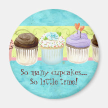 So Many Cupcakes, so Little Time!  Cupcake Art Magnets