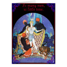So many men, so little time. greeting cards