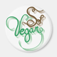 So Vegan Green Brown Magnet